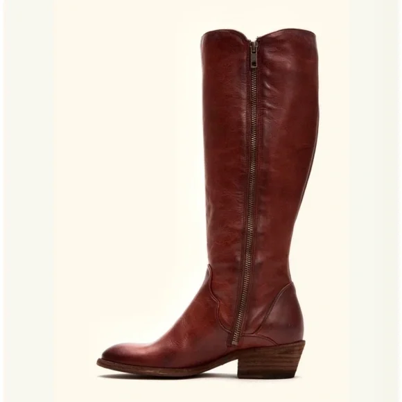 Frye Carson Piping Redwood Leather Tall RidingBoot - Picture 4 of 15
